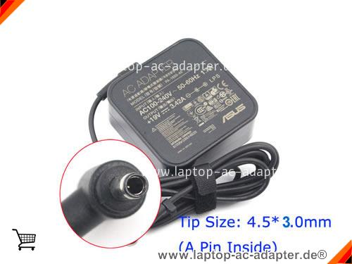 Original ASUS UX31A adapter, 19V 3.42A UX31A Notebook Netzteile, ASUS19V3.42A-4.5x3.0mm-SQ