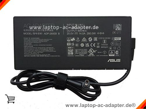 Original ASUS G732LW-HG056T adapter, 20V 14A G732LW-HG056T Notebook Netzteile, ASUS20V14A280W-6.0x3.7mm-thin