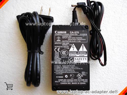 Original CANON DM-IXY DV M5 adapter, 8.4V 1.5A DM-IXY DV M5 Notebook Netzteile, CANON8.4V1.5A13W-4.0x1.7mm