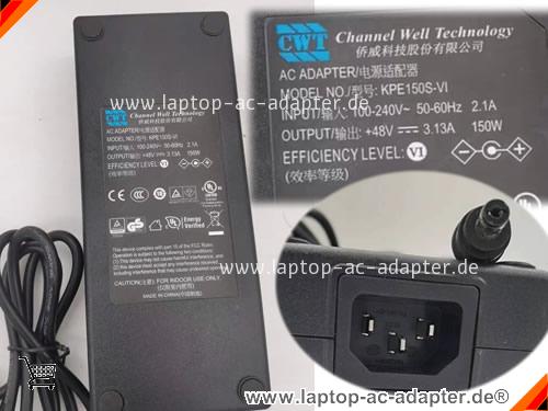 Original CWT KPE150S-VI adapter, 48V 3.13A KPE150S-VI Notebook Netzteile, CWT48V3.13A150W-5.5x2.1mm