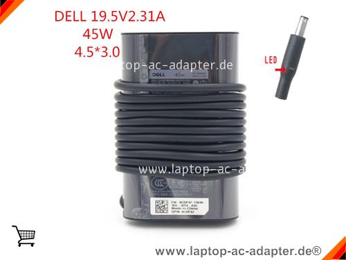 Original DELL INSPIRON 13 5000 5368 2-IN-1 adapter, 19.5V 2.31A INSPIRON 13 5000 5368 2-IN-1 Notebook Netzteile, DELL19.5V2.31A45W-4.5x3.0mm-Ty