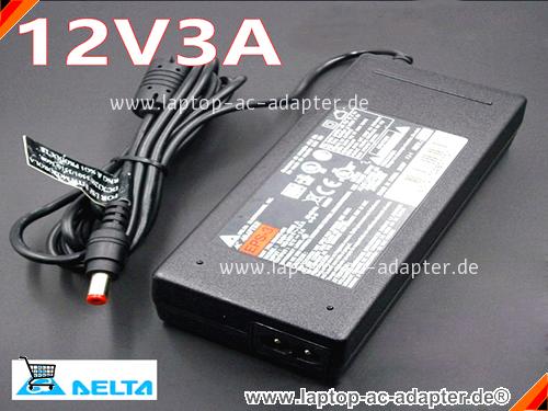 Original DELTA DCX 3600 adapter, 12V 3A DCX 3600 Notebook Netzteile, DELTA12V3A36W-5.5x2.1mm