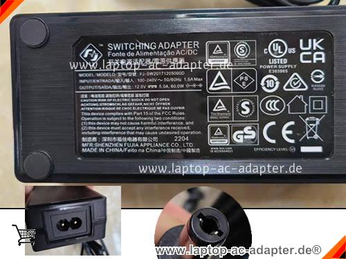 Original FUJIA 12V 5A Laptop AC Adapter, Notebook Netzteile FJ12V5A60W-5.5x2.1mm-FJ-SW20171205000D Original FUJIA 12V 5A Laptop AC Adapter, Notebook Netzteile
