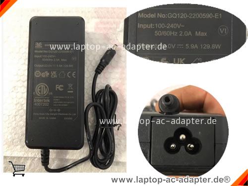 Original GANGQI GQ120-2200590-E1 adapter, 22V 5.9A GQ120-2200590-E1 Notebook Netzteile, GANGQI22V5.9A129.8W-5.5x2.5mm
