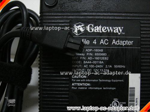 Original GATEWAY PROFILE 4 adapter, 12V 13.33A PROFILE 4 Notebook Netzteile, GATEWAY12V13.33A160W-6PIN