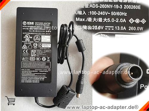 Original HOIOTO ADS-260NY-19-3 200260E adapter, 20V 13A ADS-260NY-19-3 200260E Notebook Netzteile, HOIOTO20V13A260W-7.4x5.0mm