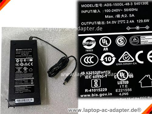 Original RUIJIE RG-ES209GC-P adapter, 54V 2.4A RG-ES209GC-P Notebook Netzteile, HOIOTO54V2.4A129.6W-5.5x2.1mm