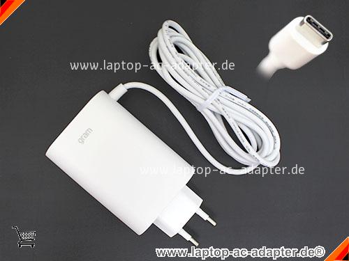Original LG 14Z90P adapter, 20V 3.25A 14Z90P Notebook Netzteile, LG20V3.25A65W-TYPE-C-W-EU