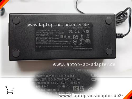 Original LK BN038-A10151 adapter, 51V 2A BN038-A10151 Notebook Netzteile, LK51V2A102W-5.5x2.1mm