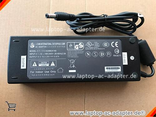 Original LI SHIN 0226B24160 ac adapter, 24V 6.67A 0226B24160 Notebook Netzteile LS24V6.67A160W-5.5x2.5mm Original LI SHIN 0226B24160 adapter, 24V 6.67A 0226B24160 Notebook Netzteile, LS24V6.67A160W-5.5x2.5mm