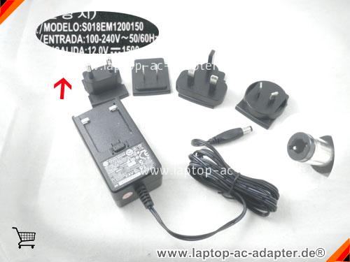 Original WESTERN DIGITAL S018EM1200150 EXTERNAL HARD DRIVE adapter, 12V 1.5A S018EM1200150 EXTERNAL HARD DRIVE Notebook Netzteile, LaCie12V1.5A18W-5.5x2.5mm