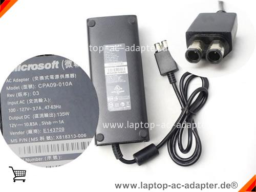 Original MICROSOFT MICROSOFT XBOX 360 SLIM BRICK adapter, 12V 10.83A MICROSOFT XBOX 360 SLIM BRICK Notebook Netzteile, MICROSOFT12V10.83A130W-2holes