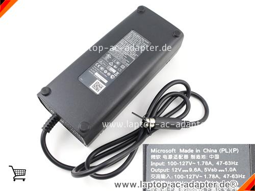 Original MICROSOFT X-360E GAME CONSOLE adapter, 12V 9.6A X-360E GAME CONSOLE Notebook Netzteile, MICROSOFT12V9.6A115W-1hole-100-127V
