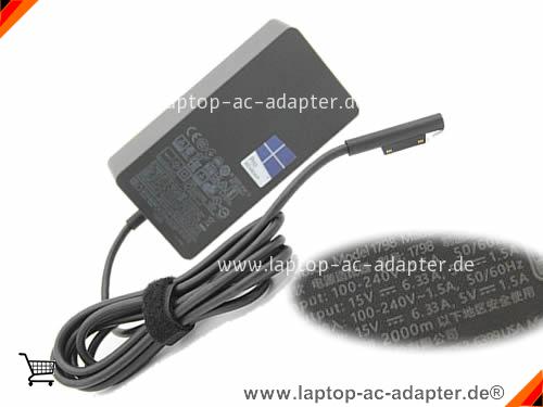 Original MICROSOFT SURFACE BOOK 2 PRO 3 4 adapter, 15V 6.33A SURFACE BOOK 2 PRO 3 4 Notebook Netzteile, MICROSOFT15V6.33A102W-SF1798