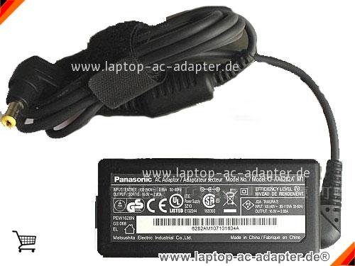 Original PANASONIC CF-AX1 adapter, 16V 2.8A CF-AX1 Notebook Netzteile, PANASONIC16V2.8A-5.5x2.5mm