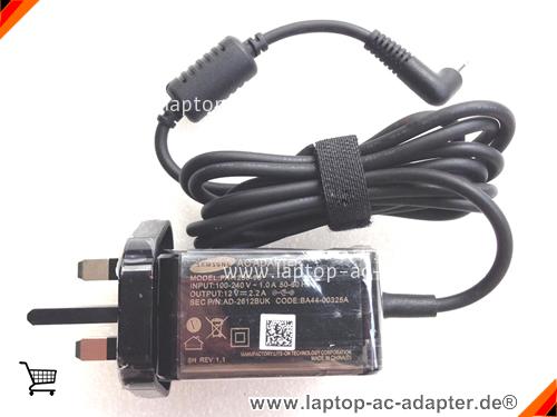 Original SAMSUNG NP930X2K-K01HK adapter, 12V 2.2A NP930X2K-K01HK Notebook Netzteile, SAMSUNG12V2.2A26W-2.5x0.7mm-UK