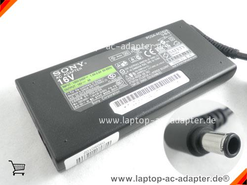 Original SONY VAIO VGN-TT47GG adapter, 16V 4A VAIO VGN-TT47GG Notebook Netzteile, SONY16V4A64W-6.5x4.4mm-Slim