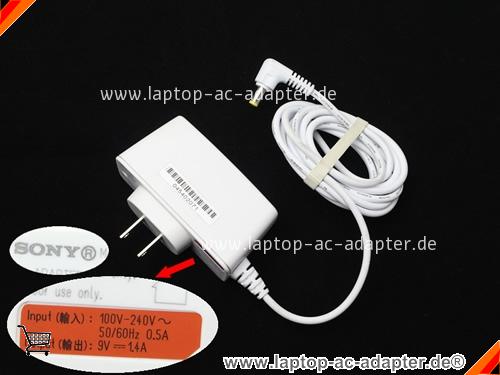 Original SONY DPR-100 adapter, 9V 1.4A DPR-100 Notebook Netzteile, SONY9V1.4A13W-4.8x1.7mm-US-W