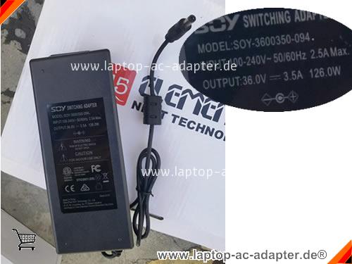 Original SOY SOY3600350094 adapter, 36V 3.5A SOY3600350094 Notebook Netzteile, SOY36V3.5A126W-5.5x2.1mm