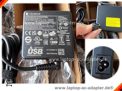 Original TOSHIBA TECRA X50-F-158 adapter, 20V 3.25A TECRA X50-F-158 Notebook Netzteile, TOSHIBA20V3.25A65W-Type-C