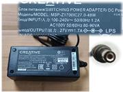 Original Creative Msp-z1700ic27.0-48w Power Adapter Adc0000005806 27v 1.7a Power Supply auf laptop-ac-adapter.de CREATIVE27V1.7A48W-5.5x2.1mm-B