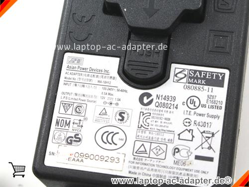 Bild 3 Von Apd Wa-18h12 Ac Adapter 12v 1.5a 100-240v Auf Laptop-ac-adapter.de 