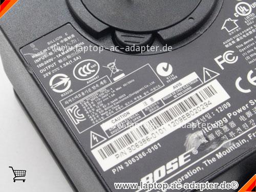 Große Bilder 4 von Original BOSE  20V 1.5A Laptop AC Adapter, Notebook Netzteile BOSE20V1.5A30W-5.5x2.5mm
