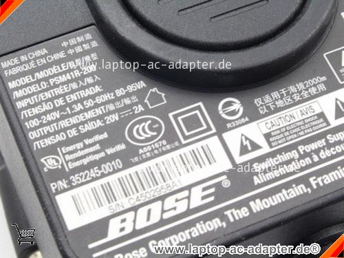 Große Bilder 4 von Original BOSE  20V 2A Laptop AC Adapter, Notebook Netzteile BOSE20V2A40W-5.5x2.5mm