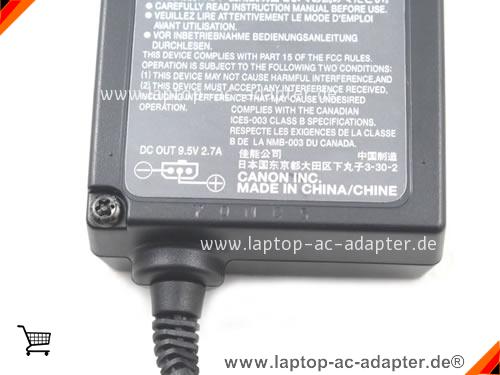 Große Bilder 3 von Original CANON CA-560 ac adapter, 9.5V 2.7A CA-560 Notebook Netzteile CANON9.5V2.7A26W-3holes