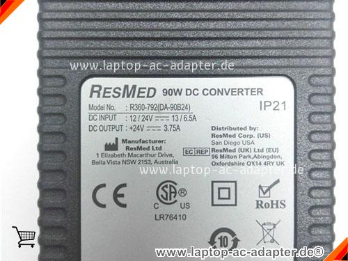 Bild 2 Von Original Resmed S9 Series Ip21 90w Dc Converter Adapter R360-792 Da-90b24 24v 3.75a Auf Laptop-ac-adapter.de 