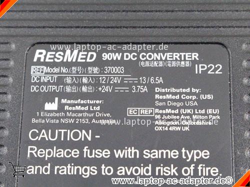 Bild 2 Von Resmed 370003 24v 3.75a Dc Adapter Power Supply Ip22 Used In The Car Auf Laptop-ac-adapter.de 