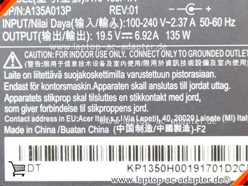 Bild 2 Von Original Chicony A18-135p1a Ac Adapter 19.5v 6.92a 5.5x1.7mm Für Acer Laptop Auf Laptop-ac-adapter.de 