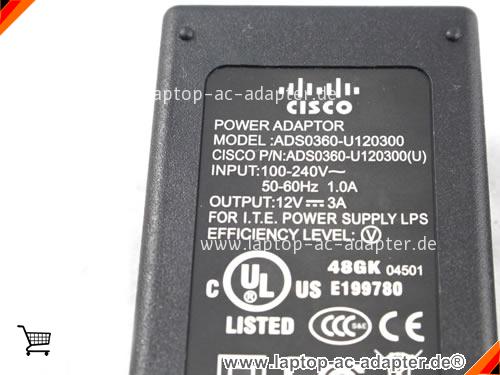 Bild 3 Von Original Cisco Ads0361-u120300 Netzteil 12v 3a Power Supply Adapter  Auf Laptop-ac-adapter.de 