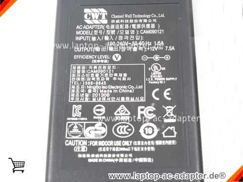 Bild 3 Von Cwt Channel Well Technology Limited Cam090121 12v 7.5a 90w Power Charger Auf Laptop-ac-adapter.de 