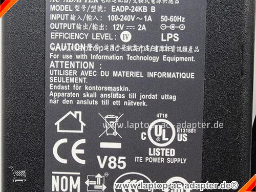 Große Bilder 2 von Original DELTA EADP-24KB B ac adapter, 12V 2A EADP-24KB B Notebook Netzteile DELTA12V2A24W-5.5x2.1mm