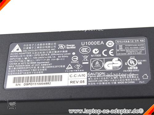 Große Bilder 3 von Original DELTA HU10065-110687 ac adapter, 12V 7.5A HU10065-110687 Notebook Netzteile DELTA12V7.5A90W-5.5x2.5mm