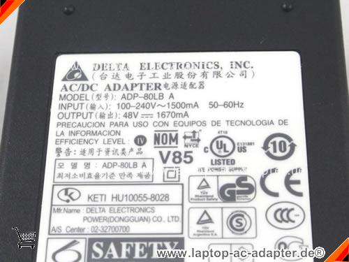 Bild 2 Von New Original Delta Adp-80lb A Hirpo Hp-0l081t03p 48v 1670ma Cisco 881 Power Supply Auf Laptop-ac-adapter.de 