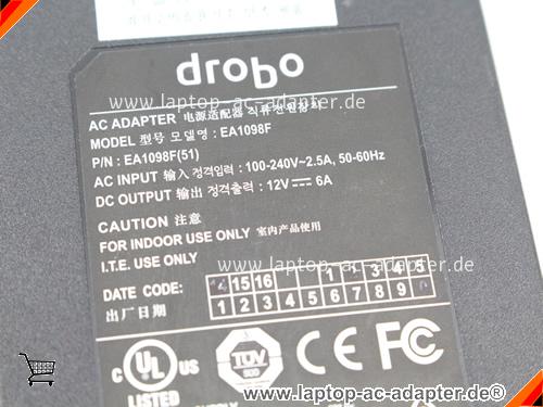 Bild 3 Von Drobo Ea1098f-120 12v 6a 72w Ac Adapter Auf Laptop-ac-adapter.de 