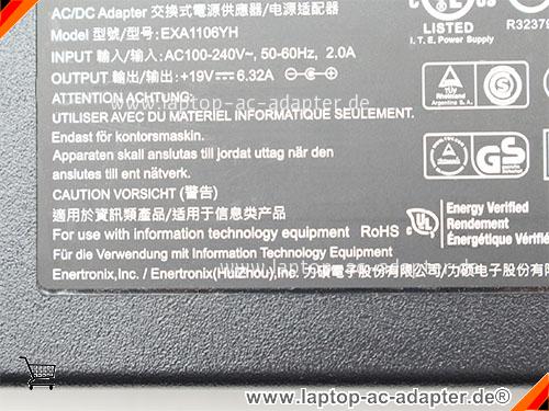 Große Bilder 2 von Original ENERTRONIX EXA1106YH ac adapter, 19V 6.32A EXA1106YH Notebook Netzteile ENERTRONIX19V6.32A120W-7.4x5.0mm-No-Pin