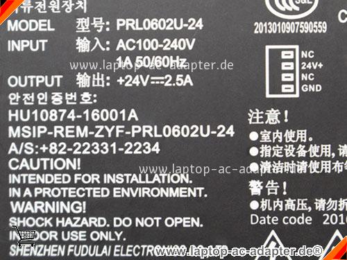 Große Bilder 2 von Original FDL HU10874-ZYF-PRL0602U-24 ac adapter, 24V 2.5A HU10874-ZYF-PRL0602U-24 Notebook Netzteile FDL24V2.5A60W-M1H4K4P