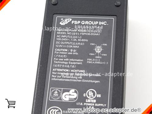 Große Bilder 3 von Original FSP FSP036-DGAA1 ac adapter, 12V 3A FSP036-DGAA1 Notebook Netzteile FSP12V3A36W-4PIN