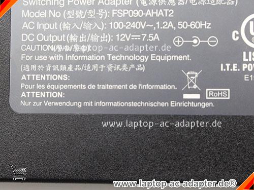 Große Bilder 2 von Original FSP FSP090AHAT2 ac adapter, 12V 7.5A FSP090AHAT2 Notebook Netzteile FSP12V7.5A90W-5.5x2.5mm