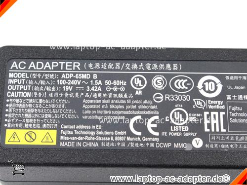 Große Bilder 3 von Original FUJITSU PXW1934N ac adapter, 19V 3.42A PXW1934N Notebook Netzteile FUJITSU19V3.42A65W-3.0x1.0mm