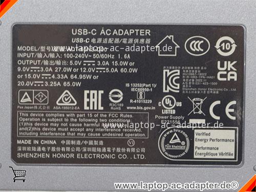 Bild 3 Von Original Hoioto Adt-65ns-d00 Usb-c Ac Adapter 20.0v 3.25a 65w Type C Auf Laptop-ac-adapter.de 