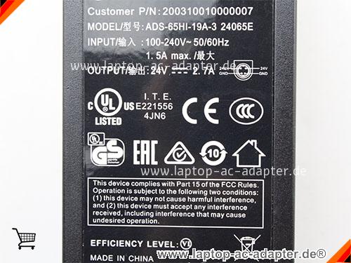 Bild 2 Von Original Hoioto Ads-65hl-19a-3 24065e Switching Adapter 24v 3.7a 65w Power Supply Auf Laptop-ac-adapter.de 