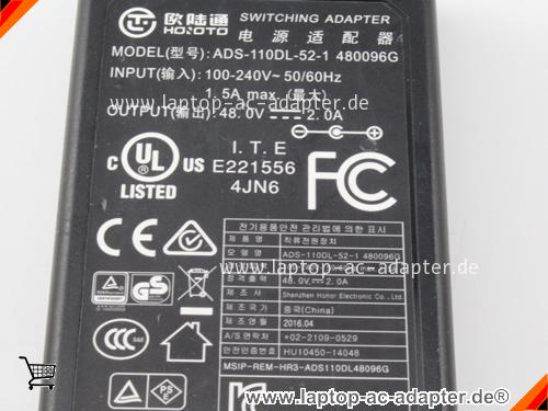 Bild 3 Von Original Hoioto Ads-110dl-52-1 480096g Ac Adapter 48v 2.0a 96w Power Supply Auf Laptop-ac-adapter.de 