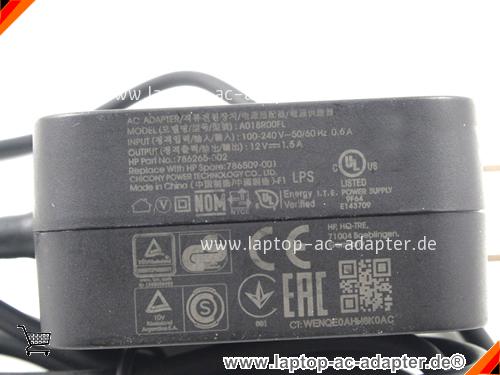 Bild 3 Von Original Original Hp A018r00fl 786509-001 12v 1.5a Ac Adapter  Auf Laptop-ac-adapter.de 