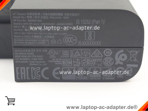 Große Bilder 2 von Original HP 1588-3003 ac adapter, 20V 3.25A 1588-3003 Notebook Netzteile HP20V3.25A65W-Type-C