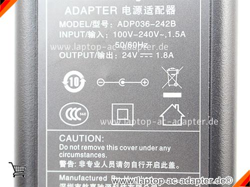 Große Bilder 2 von Original HUNTKEY ADP036-242B ac adapter, 24V 1.8A ADP036-242B Notebook Netzteile HUNTKEY24V1.8A43W-5.5x2.5mm