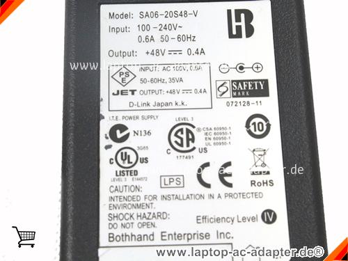 Bild 3 Von Jet Sa06-20s48-v 48v 0.4a 19w Ac Adapter Auf Laptop-ac-adapter.de 